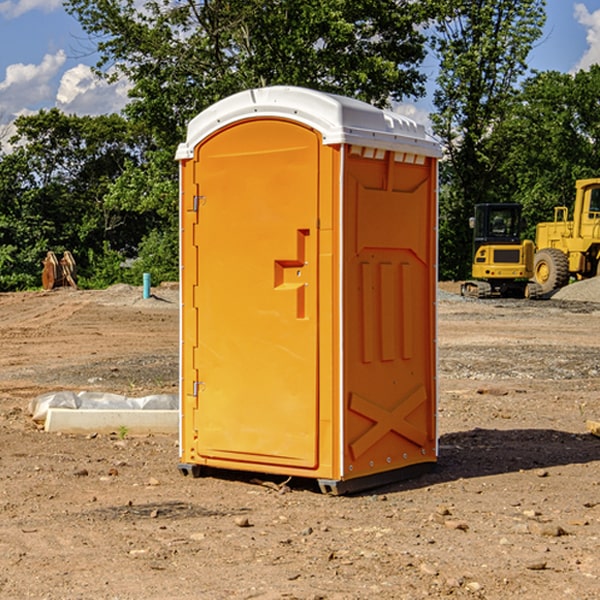 how often are the porta potties cleaned and serviced during a rental period in Meadow Oaks Florida